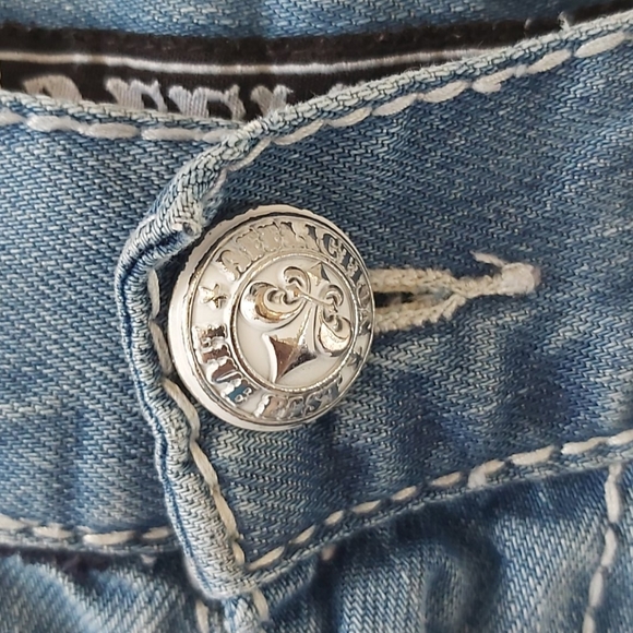 Affliction Ace Black Premium Jeans Size 32 - Picture 4 of 10